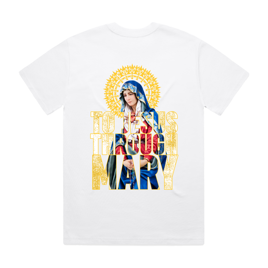 To Jesus Through Mary Oversized Tee